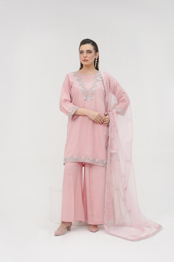 Khaas - Luxury Organza Outfit - Hand Work - Ready to Wear - Tehv10d4