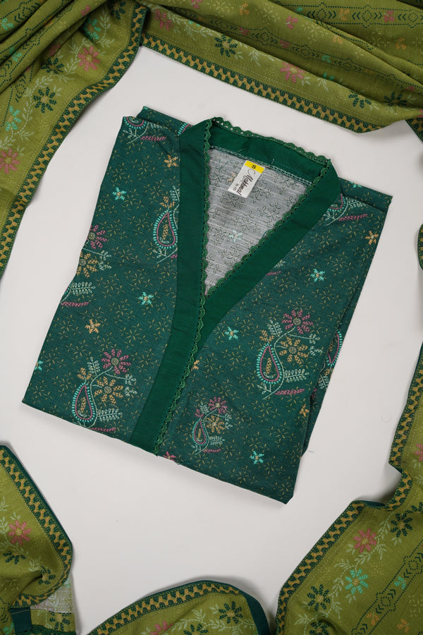 Rozi - Khaddar Outfit with Shawl - Ready to wear PKD012