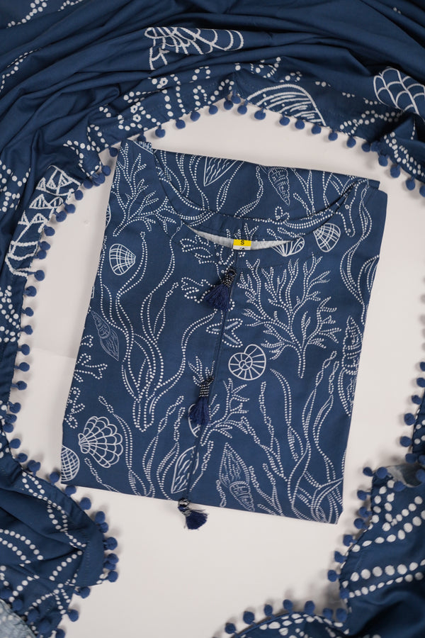 Rozi - Exclusive Khaddar Outfit with Shawl - Ready to Wear - PD144