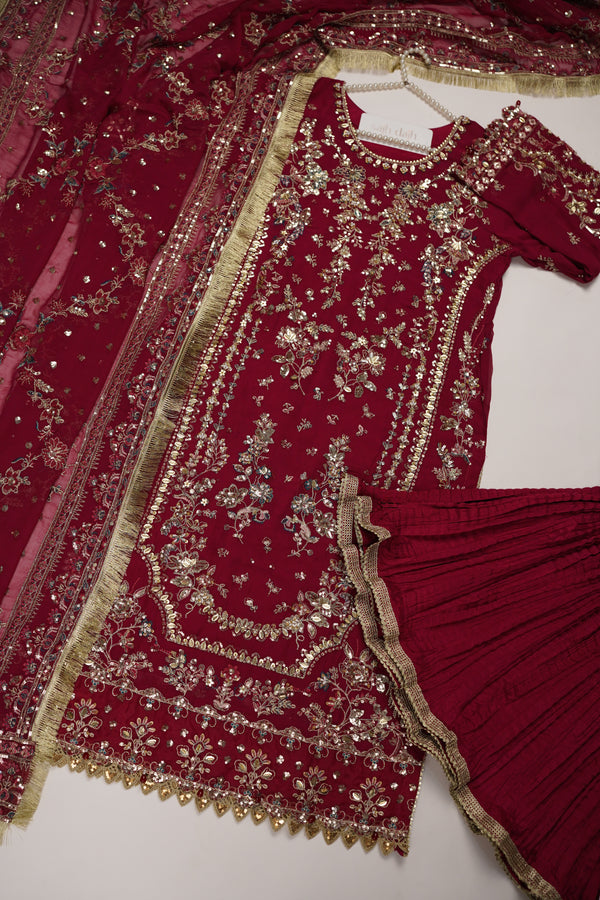 Husan e Jahan - Luxury Festive Collection With Shararah - Ready to Wear - HEJ-V6-D2