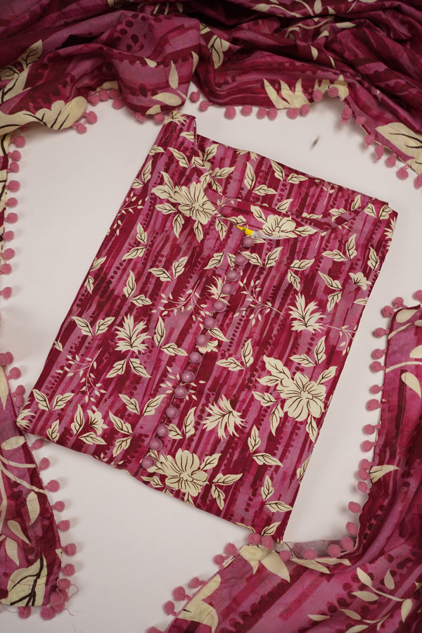 Rozi - Exclusive Khaddar Outfit with Shawl - Ready to Wear - PD149