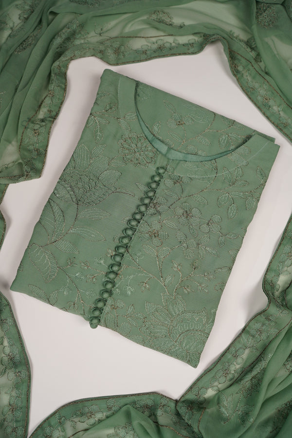 Husan e Jahan - Luxury Chiffon Outfit with Chiffon Dupatta - Ready to Wear - Hej-V5-D7