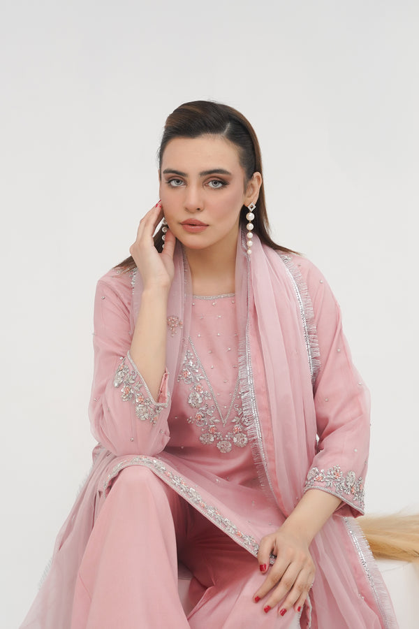 Khaas - Luxury Organza Outfit - Hand Work - Ready to Wear - Tehv10d4