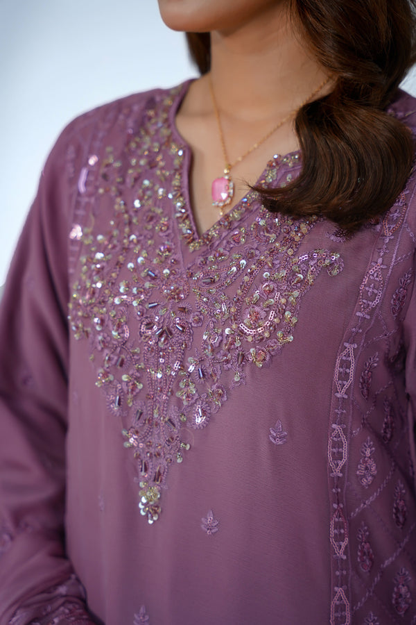 Husan e Jahan - Luxury Chiffon Outfit with Chiffon Dupatta - Ready to Wear - Eid25 - HEJ-V1-D9