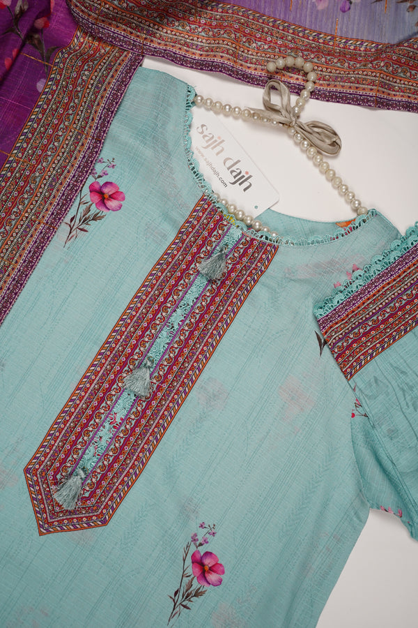 Rozi - Printed Viscose Outfit - Ready to Wear PD124