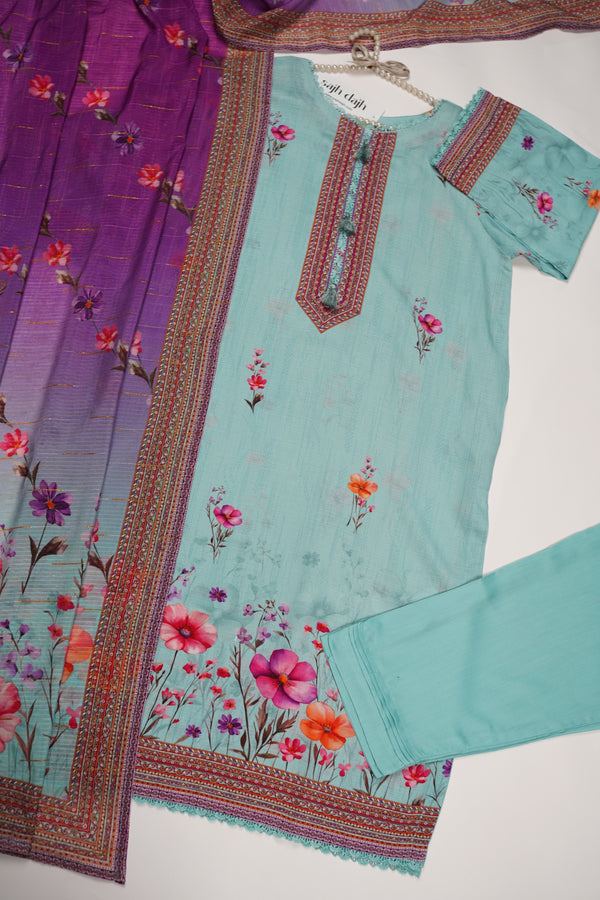 Rozi - Printed Viscose Outfit - Ready to Wear PD124
