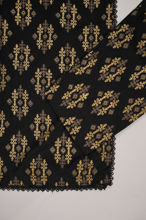 Rozi - Exclusive Khaddar Outfit with Multani Shawl - Ready to Wear - Warm Fabric PD136
