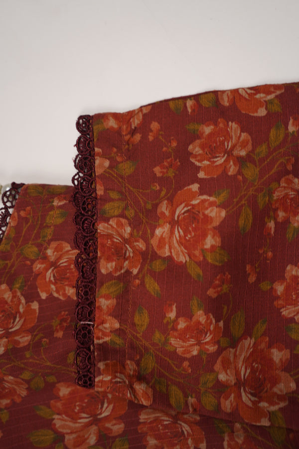 Rozi - Printed Linen Bana Dora Outfit - Ready to Wear PD139