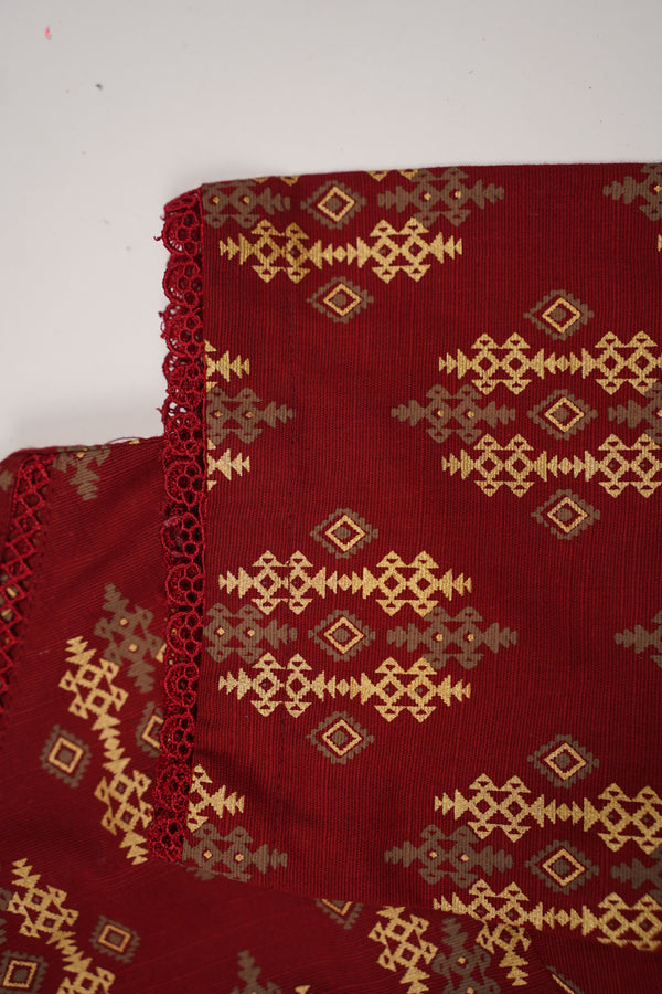 Rozi - Exclusive Khaddar Outfit with Multani Shawl - Ready to Wear - Warm Fabric PD137
