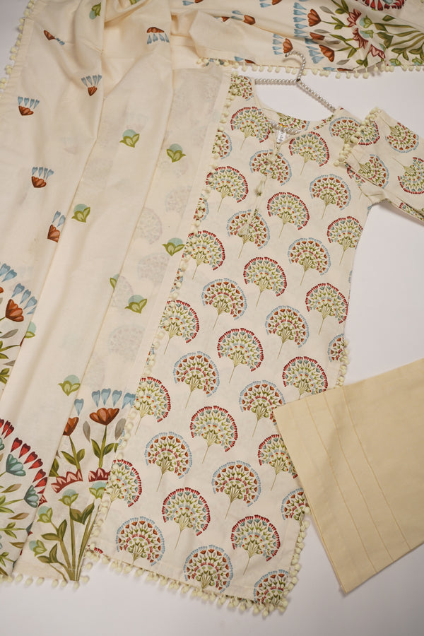 Rozi - Exclusive Khaddar Outfit with  Shawl - Ready to Wear - PD141