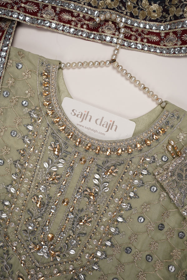 Tehwar - Luxury Organza Festive Collection with Gararah - Ready to Wear - Tehv9d2