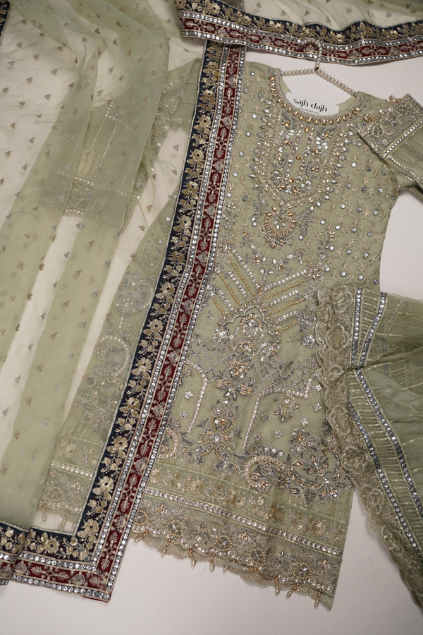 Tehwar - Luxury Organza Festive Collection with Gararah - Ready to Wear - Tehv9d2