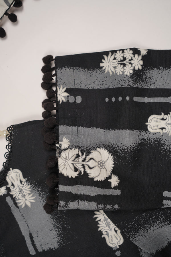 Rozi - Exclusive Khaddar Outfit with  Shawl - Ready to Wear - PD148