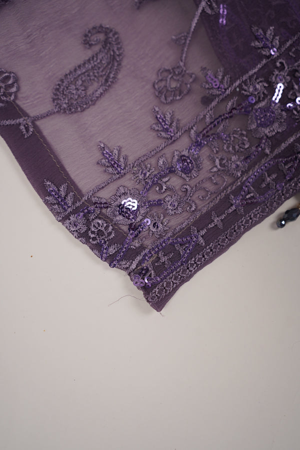 Husan e Jahan - Luxury Chiffon Outfit with Chiffon Dupatta And Plazzo - Ready to Wear- HEJ-V6-D4