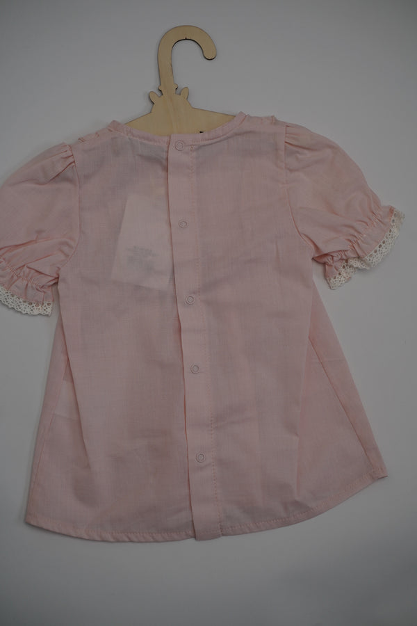 Dusky Pink Embroidered Short Set (3-12) Months