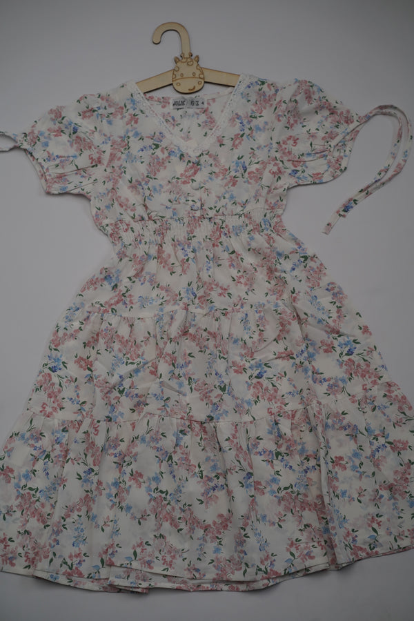 Printed Viscose Dress (6-14 Years)