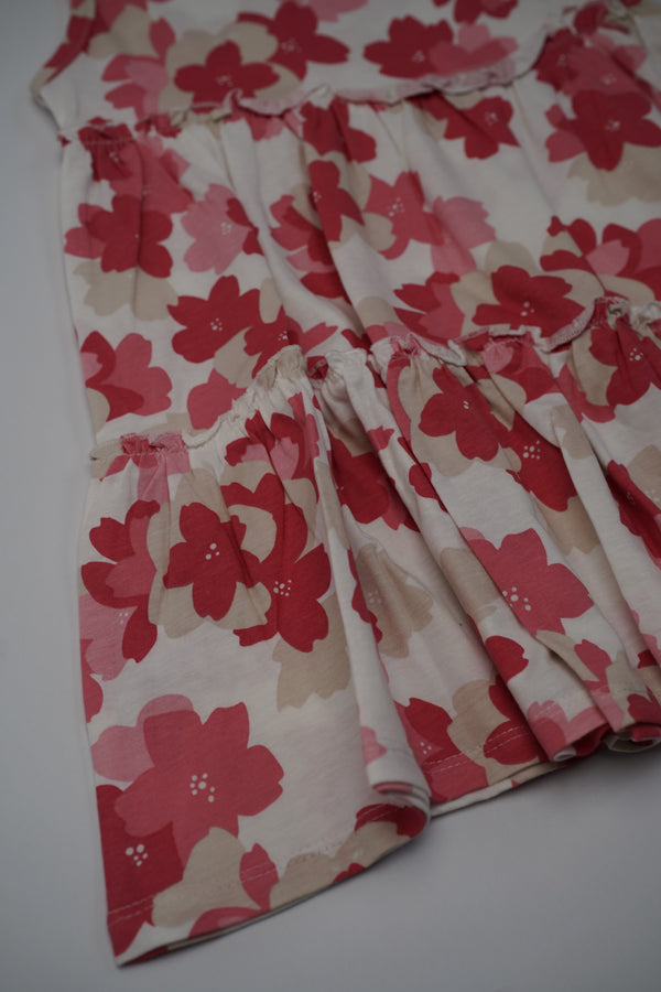 Girls Layered Floral Print Dress (3-6Y)