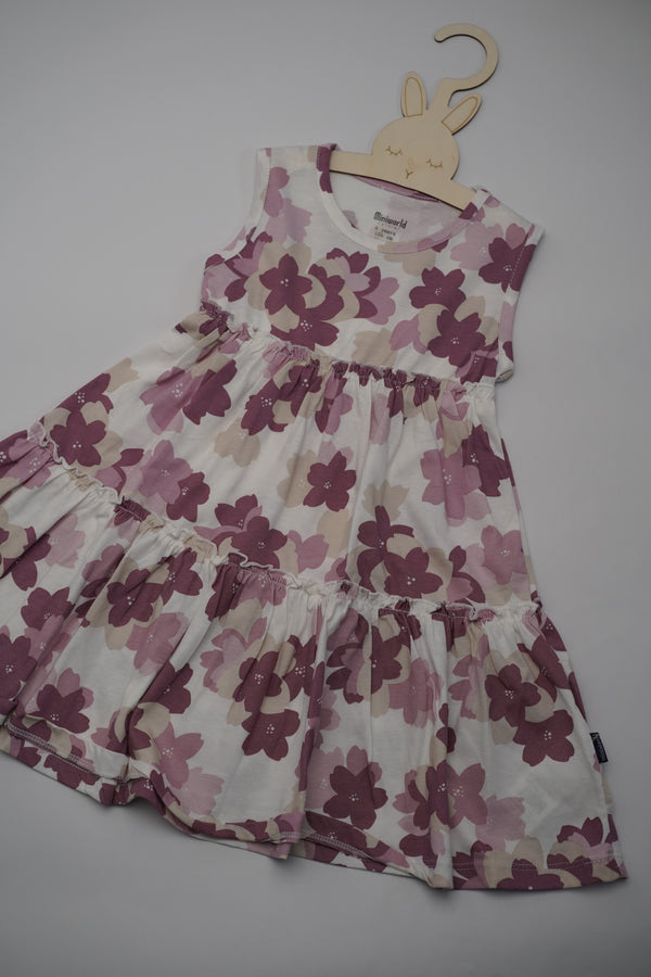 Girls Layered Floral Print Dress (3-6Y)