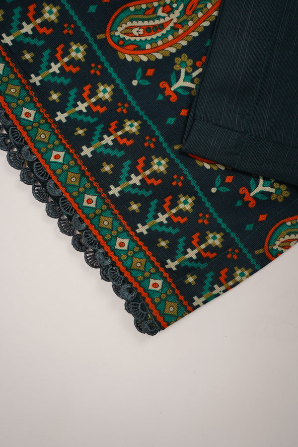 Rozi - Exclusive Khaddar Outfit with  Shawl - Ready to Wear - PD186