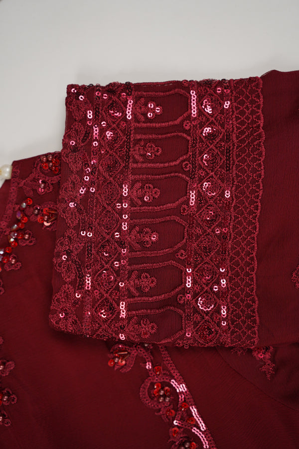 Husan e Jahan - Luxury Chiffon Outfit with Chiffon Dupatta - Ready to Wear - V2 - Eid25 - 02 - HEJREDV202