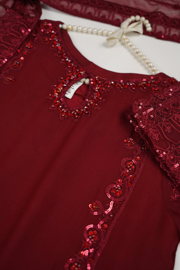 Husan e Jahan - Luxury Chiffon Outfit with Chiffon Dupatta - Ready to Wear - V2 - Eid25 - 02 - HEJREDV202