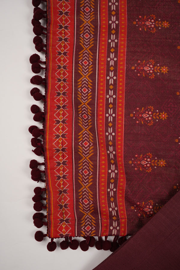 Rozi - Exclusive Khaddar Outfit with  Shawl - Ready to Wear - PD191