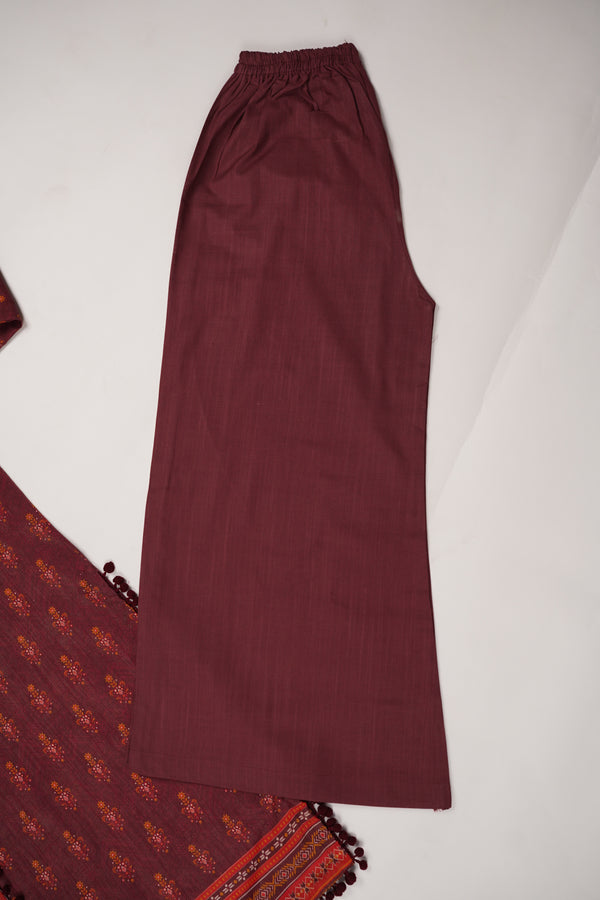 Rozi - Exclusive Khaddar Outfit with  Shawl - Ready to Wear - PD191